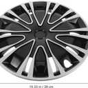 Amosfun Automotive Wheel Hub Covers 15.35 Inch Universal Vehicle Wheel Hub Cover Cap Car Exterior Accessory Easy Installation