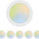 5CCT 6 Inch LED Disk Light, Dimmable Flush Mount Ceiling Lights, 2700K/3000K/3500K/4000K/5000K Selectable, 15W 1100LM, CRI 90, Low Profile Surface Mount Ceiling Disc Light, Wet Rated & ETL