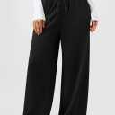 LYHIPSS Sweatpants Women Baggy Wide Leg Lounge Casual Pajama Sweat Pants (Black, XL)