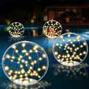 4 Pack Outdoor Solar Inflatable Pool Lights, 14.5" Floating LED Light Up Balls with Remote, 3000K Warm Glow, Dimmable & Auto On at Dusk, IP68 Waterproof, 3 Modes Perfect for Garden, Beach & Party