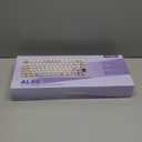 YUNZII AL80 Wireless Mechanical Keyboard,Full Aluminum CNC, Smart LCD Display,Hot Swappable Gasket Mount 75% Layout with Knob,BT/2.4G/USB-C,QMK/VIA Support for Win/Mac (Beige, Cocoa Cream V2 Switch)