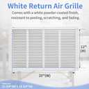Howeall 20"W x 12"H [Duct Opening Size] Steel Return Air Grille, Air Return Vent Cover for Ceiling and Sidewall - HVAC Air Vent Covers - [Outer Dimensions: 21.75"W x 13.75"H]