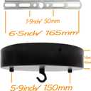 7.9inch Ceiling Canopy Kit with Hook, Ceiling Plate for Pendant Light with All Mounting Hardware,Black