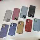 Fycyko Compatible for iPhone 11 Case Glitter,Luxury Cute Clear Flexible Plating Cover Camera Protection Shockproof Phone Case for Women Girl Design for iPhone 11 6.1'' Dark Purple