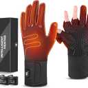 Heated Gloves for Men Women Cold Weather,Electric Rechargeable Gloves,Winter Outdoor Hand Warmer for Camping Hunting Fishing Working Riding Driving Photography (Medium-Large)