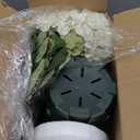 Geraniums Artificial Flowers for Outdoors, 2 Pack Potted Plants White Faux Geraniums Bush Artificial Topiaries Realistic UV Resistant Fake Flowers Plants for Planters Outside Gardens Front Door Indoor