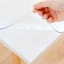 24 x 36 Inch Clear Table Cover Protector, Clear Table Protector for Dining Room Table, 1.5mm Plastic Table Cover, Waterproof Table Pad for Kitchen, Office