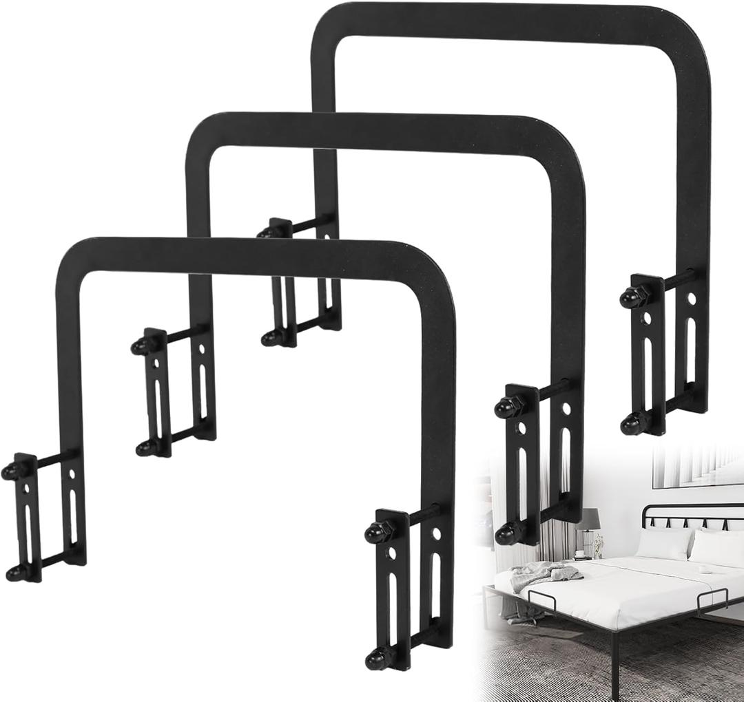 Mattress Retainer Bar Keep Mattress Stopper from Sliding,Non Slip Bed Slide Stopper to Prevent Sliding Holder in Place Gripper Gaskets for Metal Bed Frame - 3 PCS