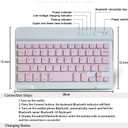 TUNKARMOR Keyboard Case for iPad mini 5 & Mini 4 7.9 inch - with Mouse and Magnetically Keyboard, Case with Pencil Holder for iPad mini 5th / 4th Generation, Auto Sleep/Wake, Pink