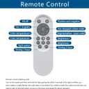 New Remote Control for Ceiling Fan with Light, Compatible HXT-FSD17, HXT-FSD19, HXT-FSD21, HXT-FSD22, HXT-FSD25, HXT-FSD27, Ceiling Fan with Light Remote Control