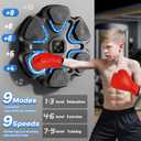 TGLLM Music Boxing Machine for Kids and Adults, Wall Mounted Bluetooth Punching Trainer with Boxing Gloves, Intelligent LED Boxing Target Workout Machine for Teenagers Boys Girls