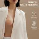 2 Pairs Nipple Covers Waterproof Reusable Pasty Ultra Thin Silicone Adhesive Breast Petals with Travel Box, Small (Fits A-D Cups)