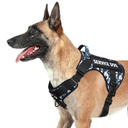 voopet Tactical Dog Harness - Military Emotional Support Service Dog Vest with Handle & Molle for Dogs, Easy Control No Pull ESA Dog Vest, Small (No Patch)