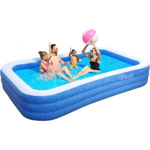Inflatable Pool, EVAJOY 118'' x 72'' x 20'' Above Ground Pool, Kiddie Pool Large Size Thickened Blow Up Swimming Pools Play Center for Kids Children Family Outdoor Garden Backyard