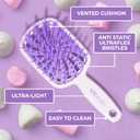 FHI Heat UNbrush Plus Curly Hair Brush for Gentle & Effective Detangling on Wet or Dry Fragile Hair Types Detangler Brush w/ 84 UltraFlex Bristles, Ultra-light, Vented, Anti Static Hairbrush