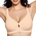 ProKloud Bras for Women No Underwire Wireless Jelly Bras Full Coverage Seamless Push Up Bralettes Support T-shirt Bra, Size XL