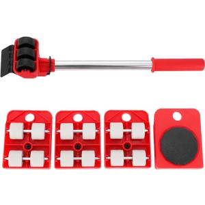 Furniture Appliance Lift Mover Tool Set, Furniture Lifter Kit with 4 Slider for Moving, Carbon Steel, Moving Gliders for Sofa Fridge Washing Machine