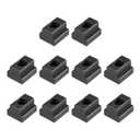 uxcell M10 Thread T Slot Nuts, Alloy Steel Black Oxide Finish Grade 8.8 Tapped Through Slot T-Nuts Furniture 10Pcs