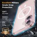 Miracase Magnetic for iPhone 17 Case (Compatible with MagSafe) with Screen Protector Military-Grade Protection, Anti-Fingerprint Translucent Matte Phone Cover for iPhone 17 6.3 inch, Clear