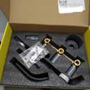 PROOX 3 Handle Tub Shower Faucet Set, 8" Rainfall Shower Head with Tub and Shower Trim Kit with Rough-in Valve, Matte Black Bathtub Shower Faucets, Wall Mounted Bathroom Rain Shower System