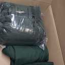 Litanika Queen Comforter Set Dark Emerald Green - 7 Pieces Bed in a Bag Queen Bedding Comforter Sets, Solid Lightweight Bed Set with Comforter, Sheets, Pillowcases & Shams (Queen (90"x90"))