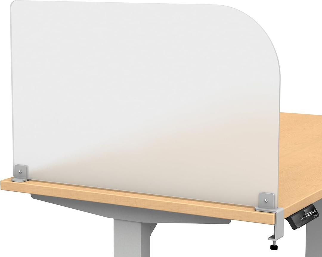Desk Divider for Students and Desk Privacy Panel. Office Partitions and Ideal Cubicle Light Shield. Frosted Acrylic Clamp-on Desk Partition - 29 W x 18H Divider