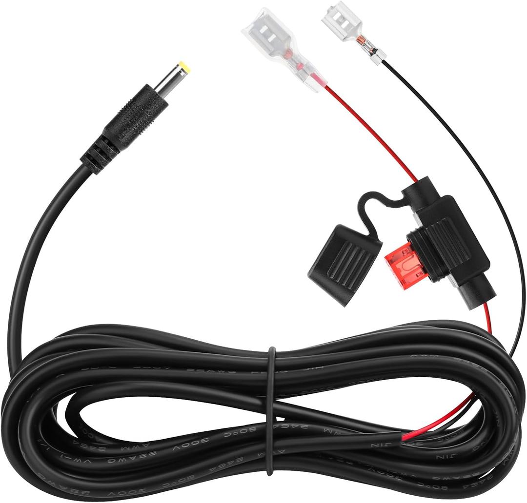 3 x 10FT Trail Camera Power Cord, 4.0x1.7mm DC External Power Cable with 2Amp Fuse for Portable Power Banks, Solar Panels, Game & Doorbell Cameras and More