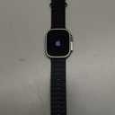 Apple Watch Ultra [GPS + Cellular 49mm] Titanium Case with Midnight Ocean Band, One Size 