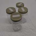 Cornucopia Brands Small Coin Bank Jars (4-Pack, Clear); 16oz Clear Plastic Mason Jar Coin Banks w/Gold Slotted Lids
