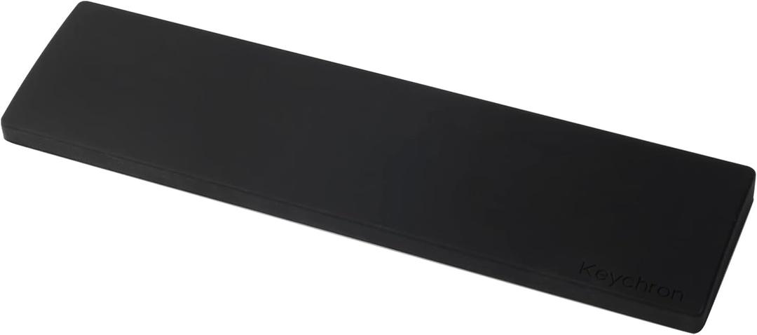 Keychron 12.48" Silicone Wrist Rest for 75% Compact Mechanical Keyboards, Ergonomic Palm Support with Full Honeycomb Non-Slip Base, Compatible with K2/K2 Pro/K2 Max/K2 HE/K6/K6 Pro/K6 HE (Black)