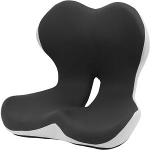 Luocute Memory Foam Seat Cushion with Backrest, Back Support Seat Cushion Ergonomic Design Lumbar Support with Non Slip Bottom