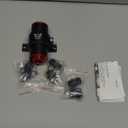 EVIL ENERGY Inline Fuel Filter 100 Micron with 6AN 8AN 10AN Adapter&Bracket Clamp 50MM Universal Red