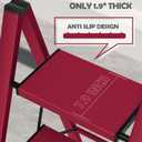 Taranta 4 Step Stool Foldable,Aluminum Step Ladder-Red