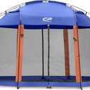 CAMPROS CP Screen House 13 x 13 Ft Screened Mesh Net Wall Canopy Tent Screen Shelter Gazebos for Patios Outdoor Camping Activities - Blue