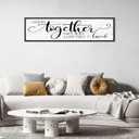 And So Together They Built A Life They Loved Sign Above Bed Wall Decor: Love Quotes Wall Art Black Frame Bedroom Signs Modern Rustic Farmhouse Hanging Plaques for Living Room Bedroom 12" x 40"