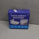 Piahmoiy Bed Sheet Holders for Corners: 4Pcs Fitted Sheet Holder with Locks, Sheet Clips Fits Mattress, Upgrade Sheet Holders Keep Sheets Firm & Tight, Heavy Duty Sheet Fasteners White