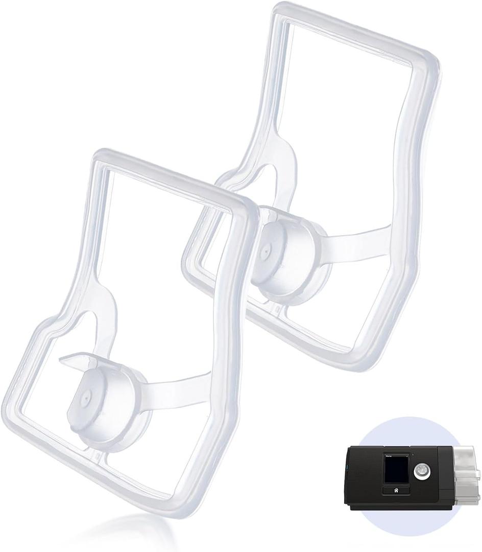2-Pack Replacement Gaskets for AirSense 10 & AirCurve 10 Water Chamber, Silicone Gaskets Compatible with HumidAir Standard Tub for Air10 Devices, AirSense 10 Supplies, Leak-Proof