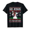 Christmas Go Jesus Its Your Birthday Dab Ugly Xmas Boys Kids T-Shirt XL