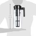 Takeya Tritan Cold Brew Coffee Maker - Airtight Pitcher with Leak-Free Lid - BPA-Free Cold Brew Maker with Silicone Handle - Dishwasher-Safe Pitcher for Homemade Cold Brew - 2 Quart, Black