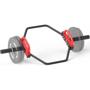 Hex Trap Bar 2-Inch Olympic Weightlifting Barbell,48.6" Deadlift Bar for Squats,Shrugs,Push-Ups,400Lbs Weight Capacit Suitable Home Gym Equipment Workouts for Beginners,Women,Men-New Version