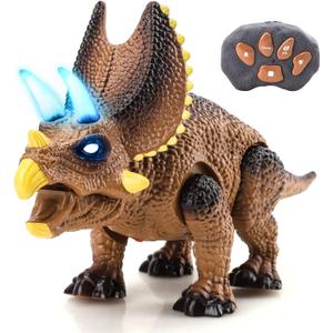 STEAM Life Remote Control Dinosaur Toys for Kids Light Up & Realistic Roaring Sound, Electronic Triceratops Dinosaur Toys, Dinosaur Robot Toy for Kids, Boy Toys for Ages 3-7 Years Old