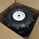 2 x 11x4.00-4" Tiller Tire and Wheel, 3/4" Axle Size, 3-1/8" Centered Hub, Compatible with Craftsman & Troy-Bilt Tiller Replacement