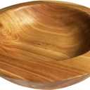 Natural Wooden Decorative Bowl for Home, Wood Fruit bowl for Kitchen Counter, Hand Carving Wood Bowl for Keys, Purses, Nuts, Decorative Balls - Unique Handmade Gift (11" diameter)