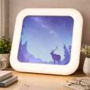 Light With Moose Picture 19x19inch Top With Controller