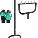 Spike Lawn Air Aerator Manual Tool Grass Aeration Aerating Tool with 15 Spikes T-Handle Pre-Assembled Grass Aerator Tools for Yard, Lawn Aeration, Garden Tool