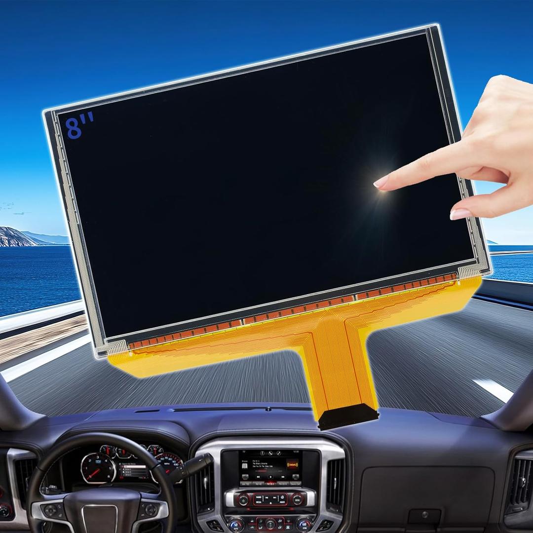 DJ080PA-01A OEM LCD Touch Screen Digitizer Replacement Fit 2015-2018 Yukon Acadia Canyon GMC Sierra Chevy Tahoe Silverado 1500 Radio Screen, Chevy Mylink 8-Inch Touchscreen Display