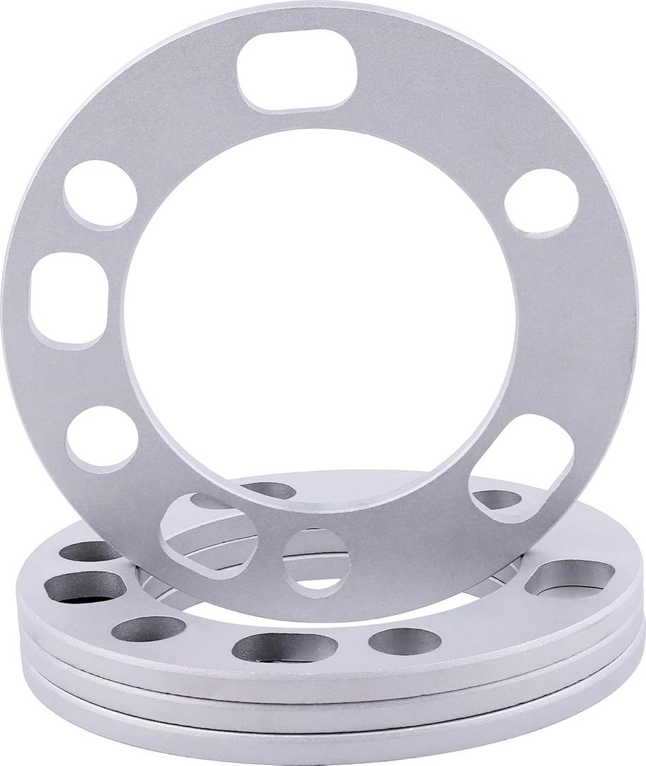 ZHTEAPR 4pc 8mm Universal Wheel Spacers Adapters Compatible with Toyota Chevy GMC 6 Lug and 5 Lug Ford Dodge 5x5.5 5x139.7 6x5.5 6x139.7 for 75-96 F150,94-18 Ram 1500,98-20 Silverado 1500