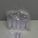 Zezzxu 50 Pack Mini Dessert Cups with Spoons, 2.2 oz Plastic Small Dessert Shotter Cups Slaned Appetizer Cups for Serving Mousse Pudding Triffle