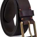 Timberland PRO Men's 40mm Workwear Work Belt Leather Belt (48, Dark Brown/Roller Buckley)