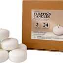 24 Pack 3 Inch White Unscented Floating Candles – Long 9 Hour Burn, Smokeless – Premium Paraffin Wax – Perfect for Weddings, Parties, Spa, Centerpieces, Special Occasions & Home Décor